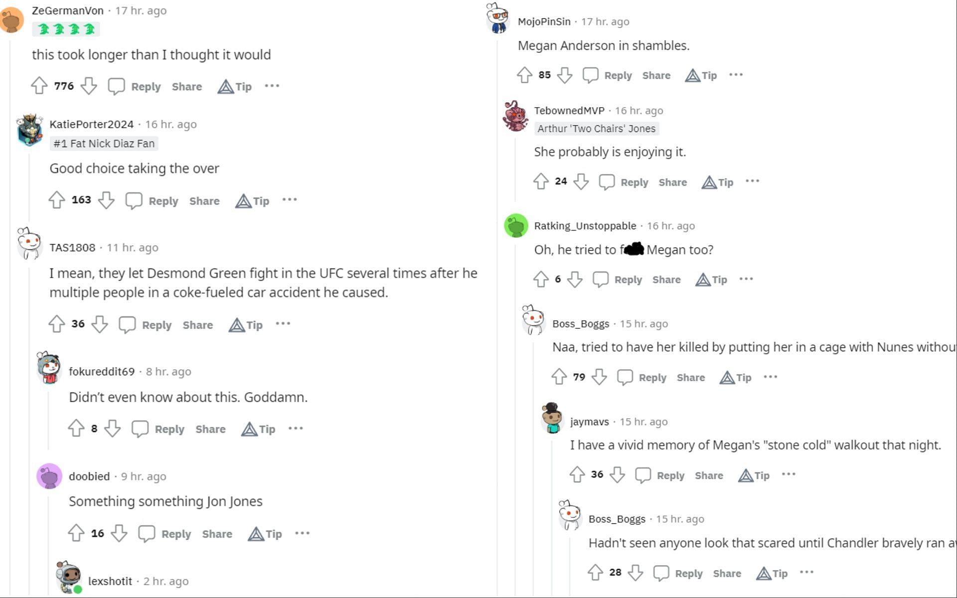 Fan reactions